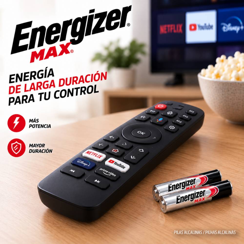 Imagen 2 del producto Pilas alcalinas Energizer Max AAA de 1.5 V, pack de 4