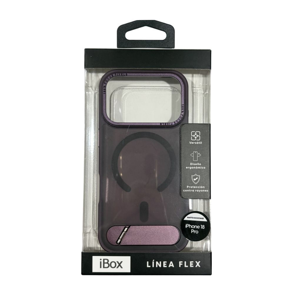 Imagen 2 del producto PREVENTA: Case iBox para iPhone 18 Pro Matte Kickstand, con MagSafe, con soporte en la base, burgundy