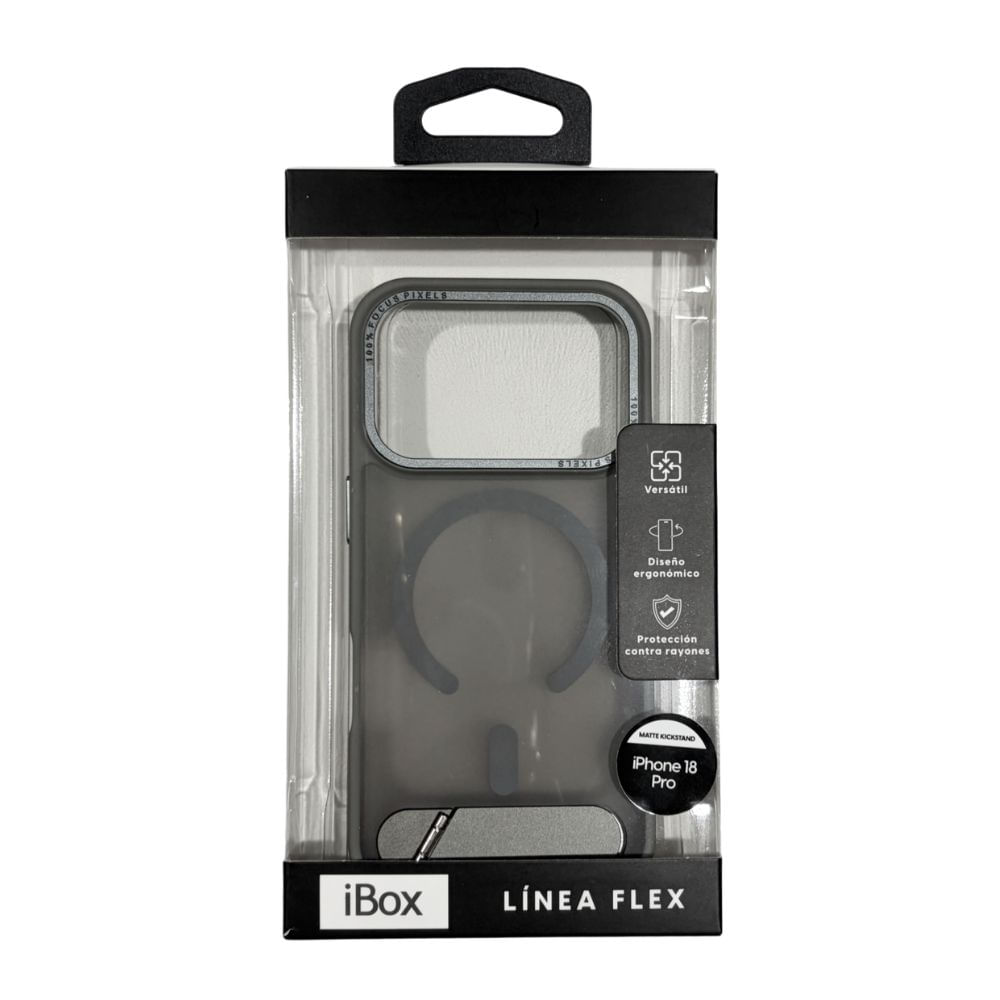 Imagen 2 del producto PREVENTA: Case iBox para iPhone 18 Pro Matte Kickstand, con MagSafe, con soporte en la base, gris