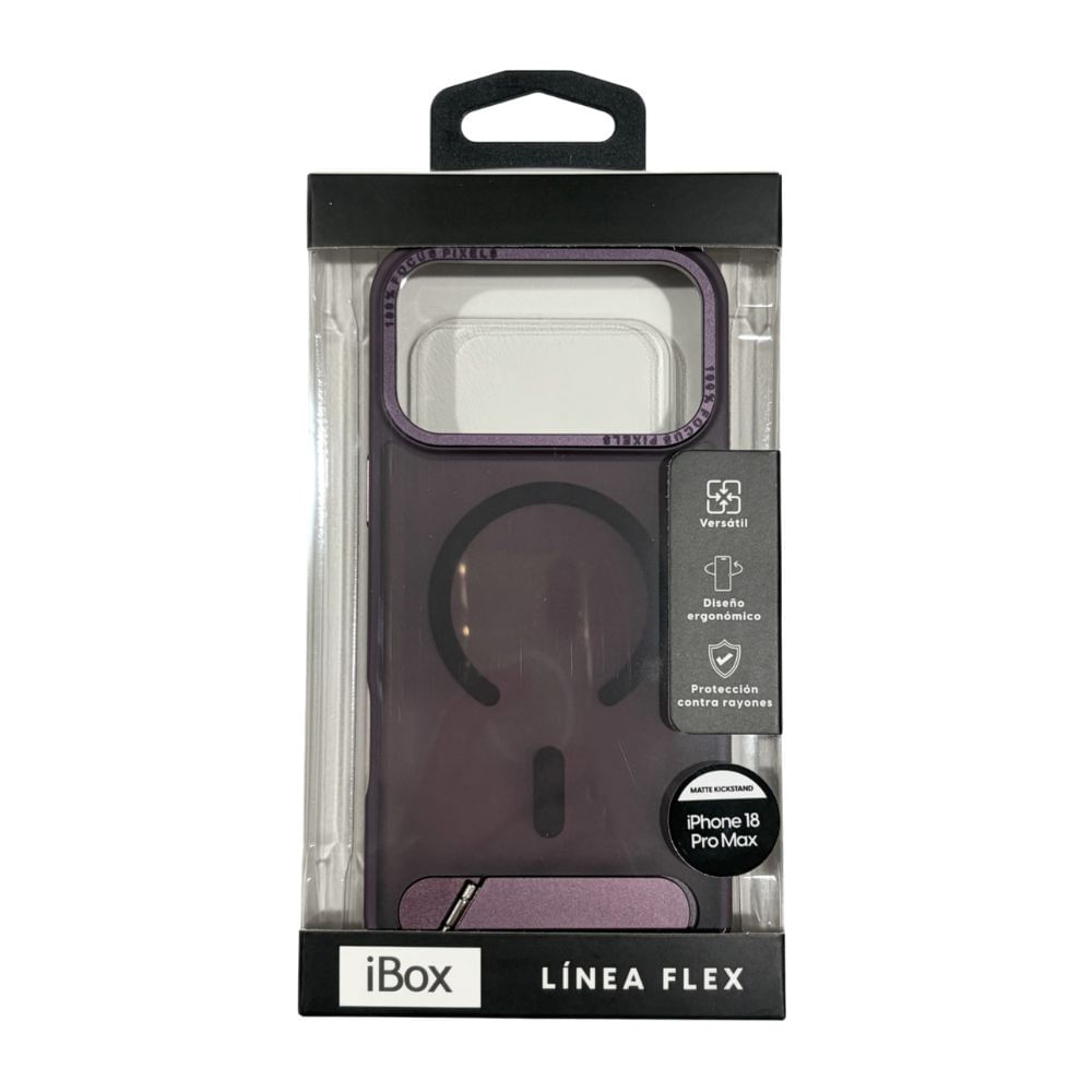Imagen 2 del producto PREVENTA: Case iBox para iPhone 18 Pro Max Matte Kickstand, con MagSafe, con soporte en la base, burgundy