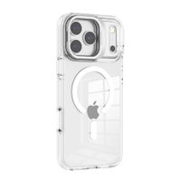 PREVENTA: Case iBox para iPhone 18 Pro Clear Stand, con MagSafe, con soporte de cámara, blanco