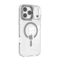 PREVENTA: Case iBox para iPhone 18 Pro Clear Stand, con MagSafe, con soporte de cámara, gris