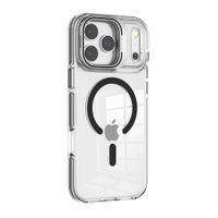 PREVENTA: Case iBox para iPhone 18 Pro Clear Stand, con MagSafe, con soporte de cámara, negro