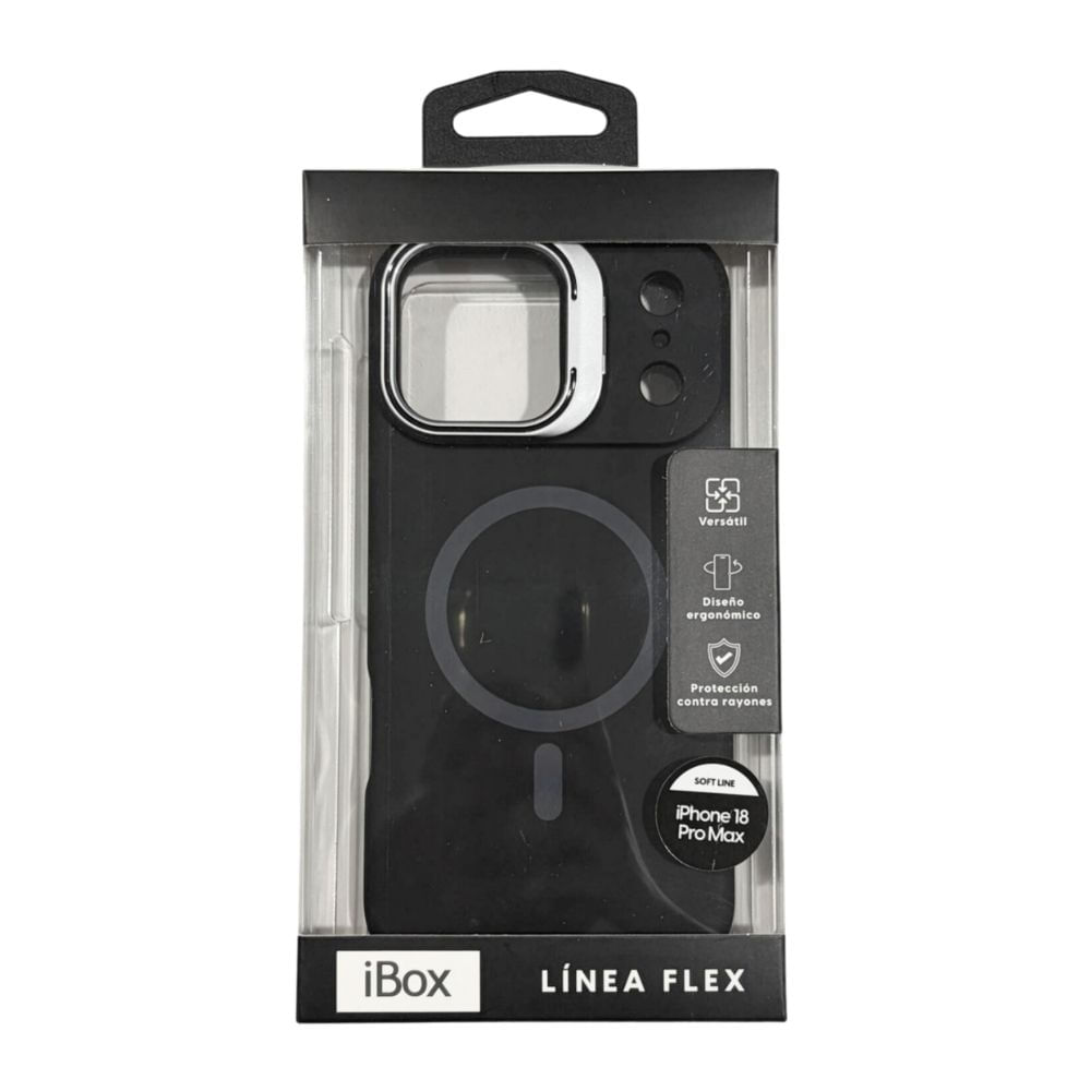 Imagen 2 del producto PREVENTA: Case iBox para iPhone 18 Pro Max Soft Line, con MagSafe, con soporte de cámara, negro