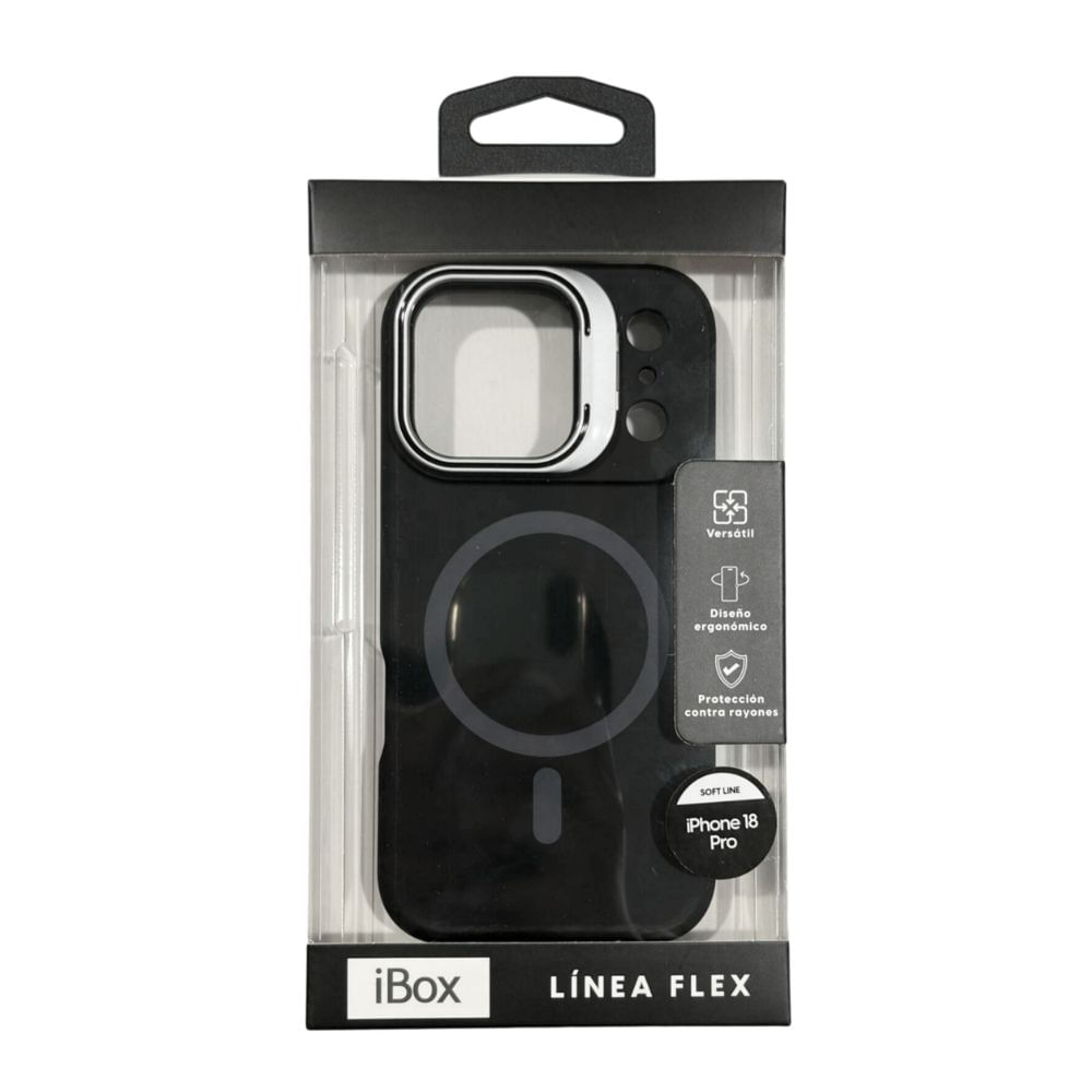 Imagen 2 del producto PREVENTA: Case iBox para iPhone 18 Pro Soft Line, con MagSafe, con soporte de cámara, negro