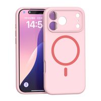 Case iBox para iPhone 18 Pro Solid MagSafe, compatible con carga inalámbrica, rosado