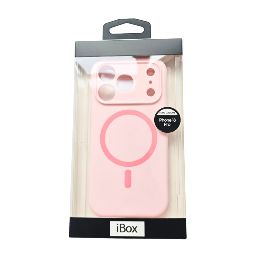 Imagen 2 del producto Case iBox para iPhone 18 Pro Solid MagSafe, compatible con carga inalámbrica, rosado