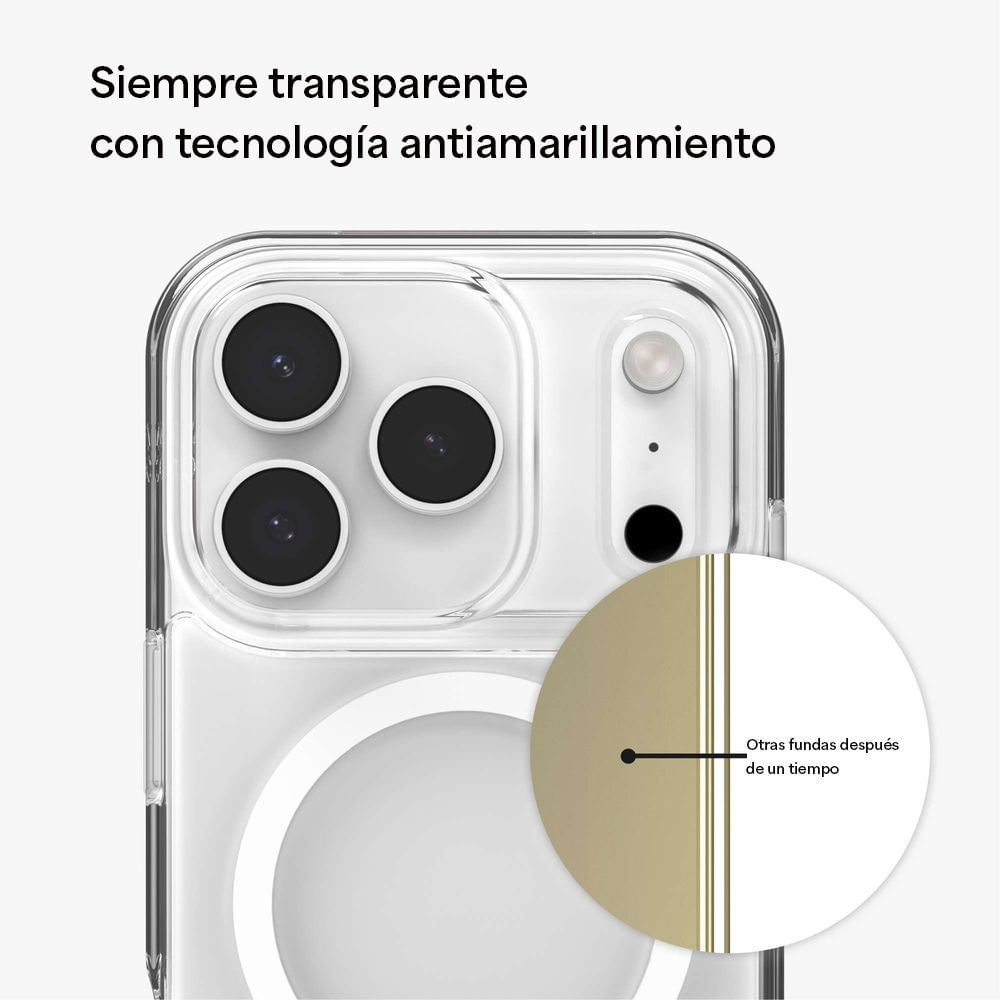 Imagen 2 del producto Case Zagg para iPhone 17 Pro Max Crystal Palace Snap, con MagSafe para carga inalámbrica, botón de control de cámara, transparente