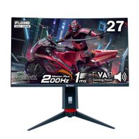 Monitor gamer curvo TEROS TE-2788G de 27"" FHD VA, 200 Hz, 1 ms, HDMI, DisplayPort, salida de audio, negro