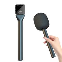 Adaptador soporte de mano Kreed SK1 para micrófono solapero, filtra el viento, negro
