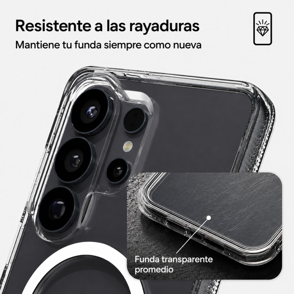 Imagen 2 del producto Case Zagg para Samsung S26 Ultra Crystal Palace Snap, con MagSafe para carga inalámbrica, con soporte integrado, transparente