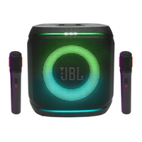 Parlante Bluetooth JBL PartyBox Encore 2, 100 W RMS, IPX4, hasta 15 horas, negro + 2 micrófonos inalámbricos