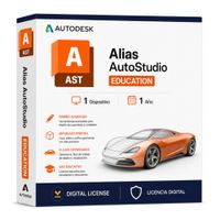 Licencia digital Autodesk Alias AutoStudio Education, 1 dispositivo, compatible con Windows 11, duración 1 año