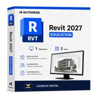 Licencia digital Autodesk Revit 2027 Education,  1 dispositivo, compatible con Windows 11, duración 2 años