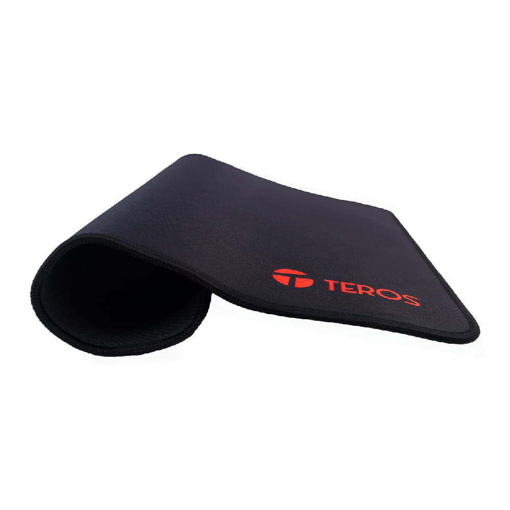 Imagen 2 del producto Mouse pad Teros TE-3017S de tela con bordes cosidos, base antideslizante, tamaño S, negro