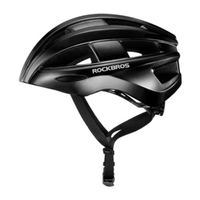 Casco para ciclismo Rockbros ZK-013 talla L, regulable, acolchado interior, luz trasera LED, 13 ventilaciones, negro