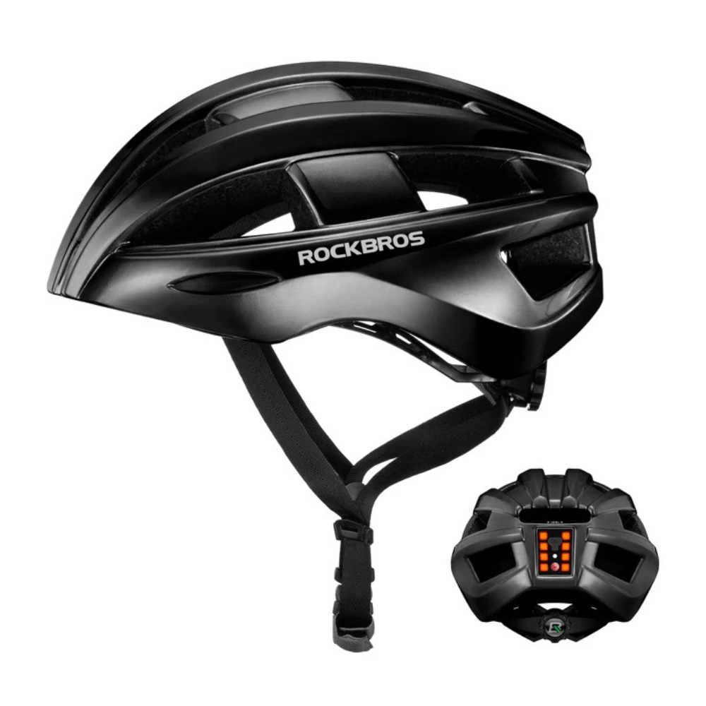 Imagen 2 del producto Casco para ciclismo Rockbros ZK-013 talla L, regulable, acolchado interior, luz trasera LED, 13 ventilaciones, negro