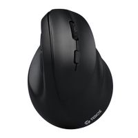 Mouse inalámbrico Teros TE-5169N, conexión cable USB, receptor USB y Bluetooth, 2400 dpi, 6 botones, negro