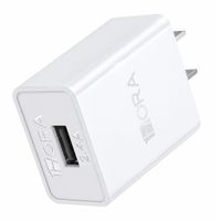 Cargador de pared 1Hora de 12 W con cable USB a USB Tipo-C de 1 m, blanco