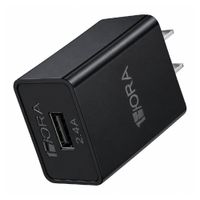 Cargador de pared 1Hora de 12 W con cable USB a USB Tipo-C de 1 m, negro