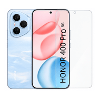 Celular Honor 400 Pro 5G 512 GB, 12 GB RAM, cámara trasera 200 MP y frontal 50 MP, 6.7"", azul + mica hidrogel