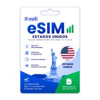 eSIM MIFI Estados Unidos, datos ilimitados, vigencia de 20 días, conexión 4G LTE y 5G