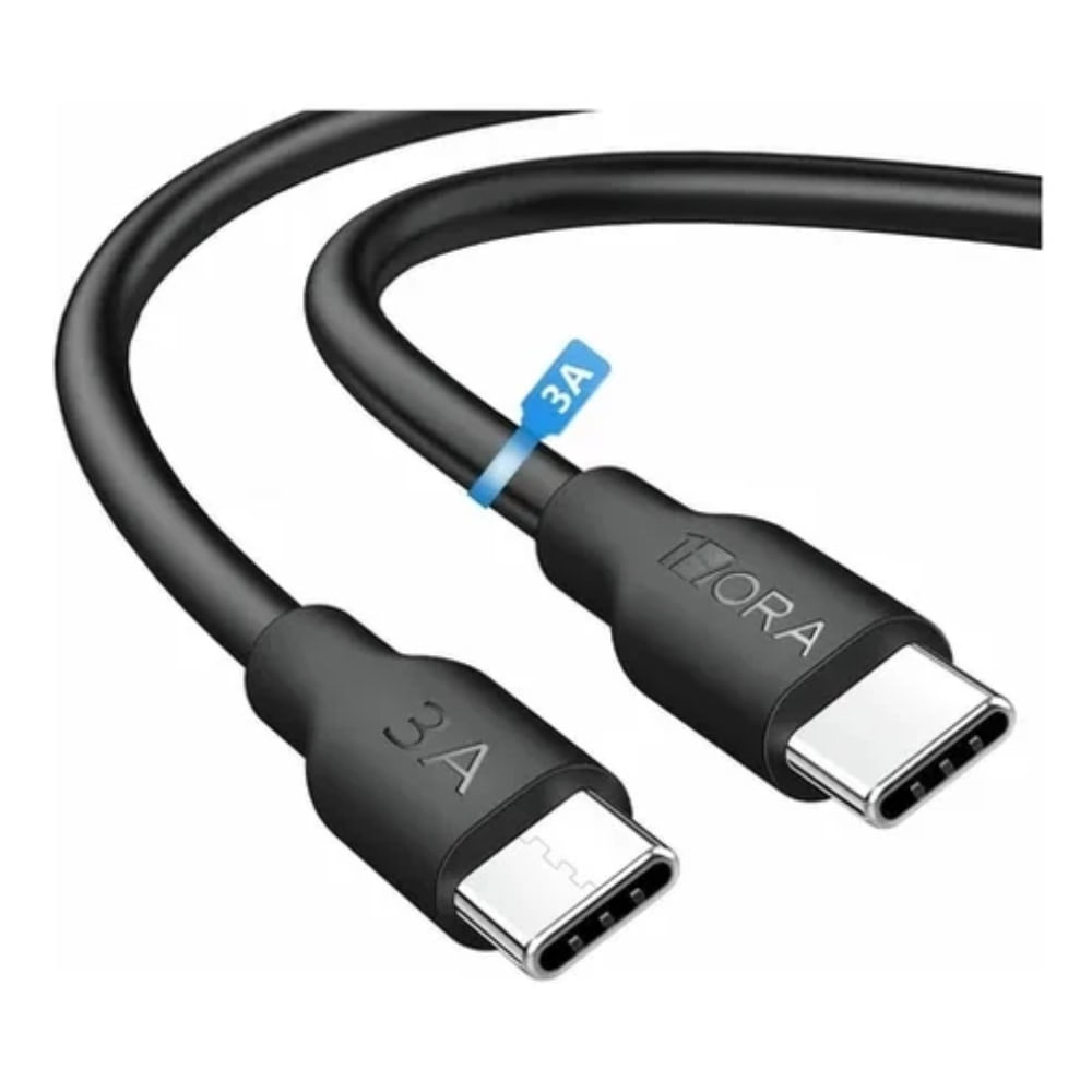 Imagen 2 del producto Cable 1Hora USB Tipo-C a USB Tipo-C, 1 m, 60 W, negro