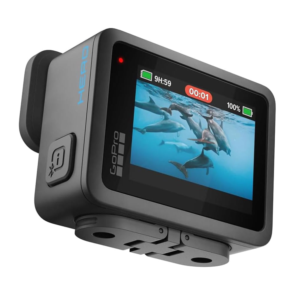 Imagen 2 del producto Cámara de acción GoPro Hero, grabación en 4K, fotos 12MP, pantalla táctil, sumergible hasta 5 metros, negro
