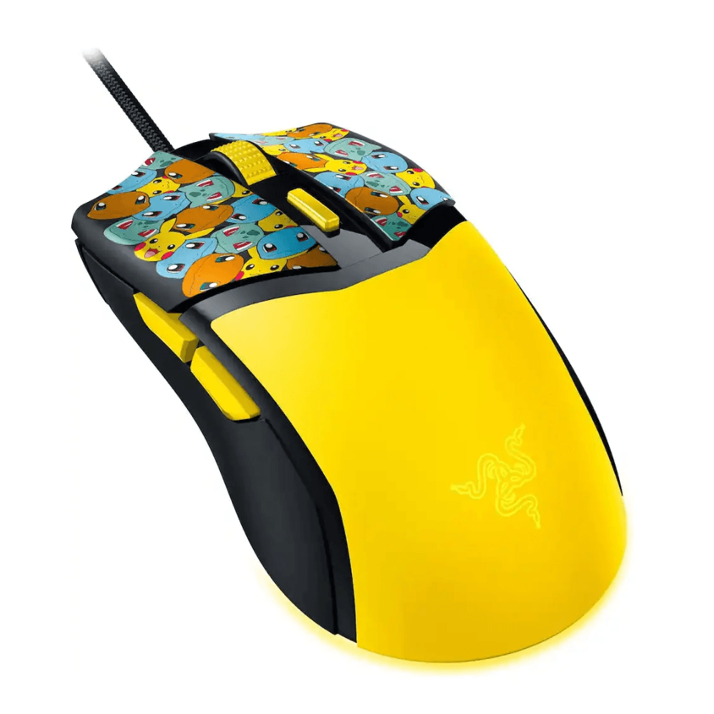 Imagen 2 del producto Mouse gamer Razer Cobra Pokémon Kanto Starters Edition, cableado, 8500 DPI, 6 botones, RGB, amarillo