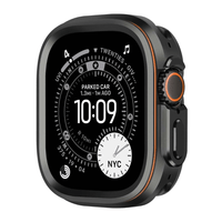 Case para Apple Watch Ultra 1, 2 y 3 Urvoi Caowtan, 49 mm, aleación de titanio y cristal de zafiro sintético, negro
