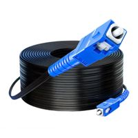 Cable patch cord de fibra optica PE-UF0200, SC/UPC, monocomando, 200 metro, negro
