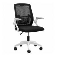Silla de oficina ergonómica Cadi Nova, malla transpirable, soporte lumbar, reposabrazos abatibles, negro