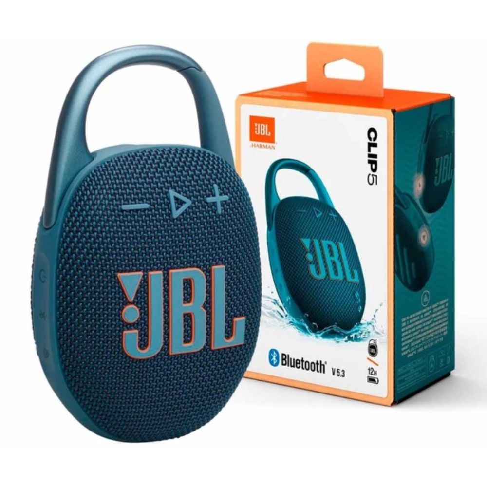 Imagen 2 del producto Parlante portátil Bluetooth JBL Clip 5, 7 W RMS, Bluetooth 5.3, hasta 12 horas, IP67, azul