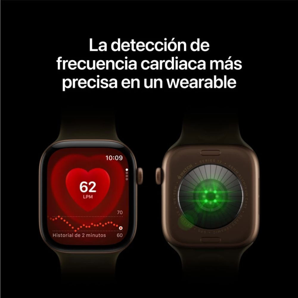 Imagen 2 del producto Apple Watch Series 12 GPS 46 mm, Retina OLED LTPO3, Bluetooth 5.3, WR50, correa M/L, dark bronze