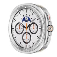 Case Urvoi para Samsung Galaxy Watch 8 de 40 mm, acero inoxidable, cristal de zafiro sintético, plateado