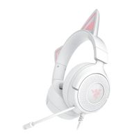 Audífonos gamer Razer Kraken Kitty V3 X, con micrófono, 3.5 mm, 106 dB, PC, Mac, PS5, PS4, Switch y Xbox, blanco