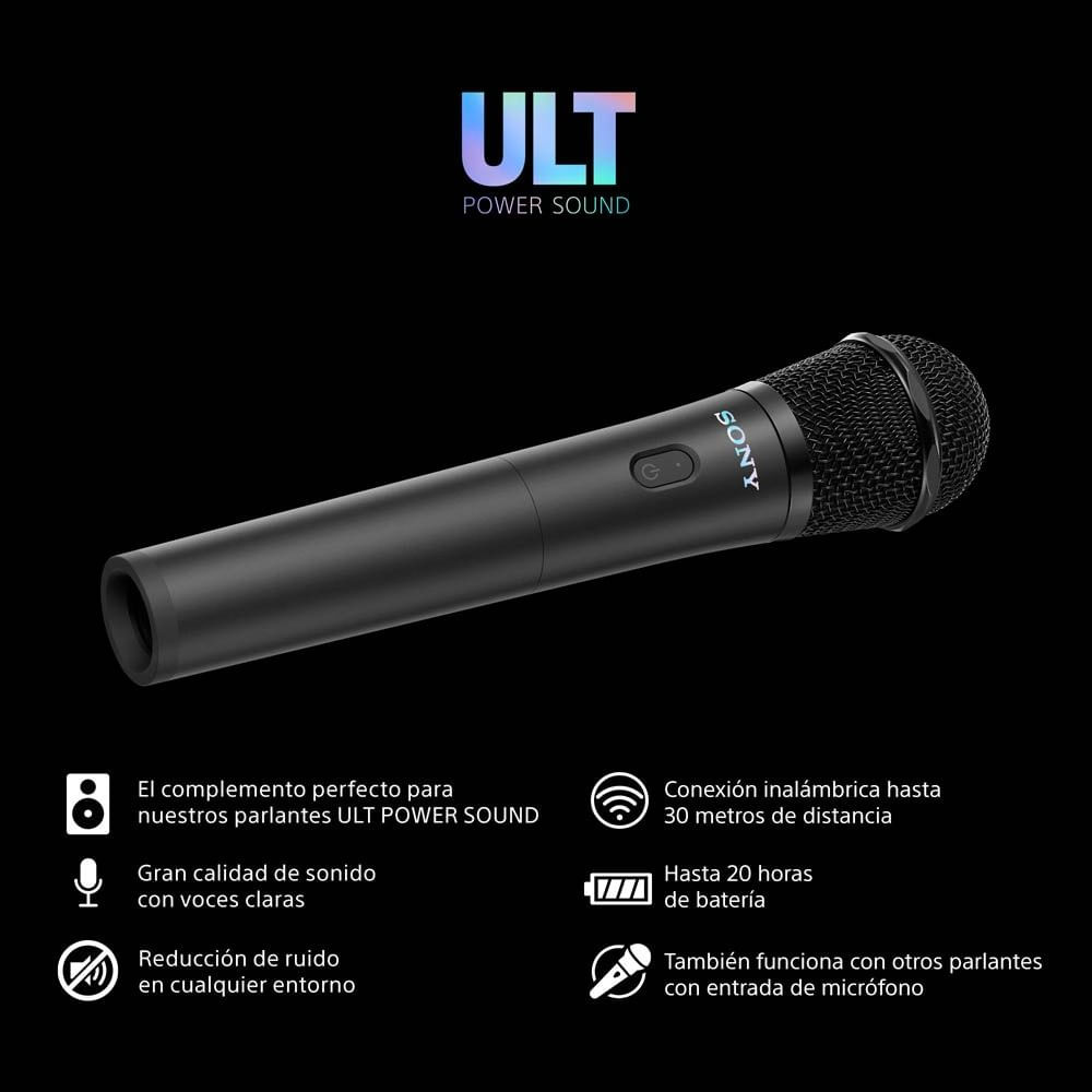 Imagen 2 del producto Pack 2 micrófonos inalámbricos Sony ULTMIC1, dinámicos, cardioides, 2.4 GHz, 50 Hz-15 kHz, hasta 20 horas, negro