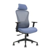 Silla Evox Ultimate C1, 150 kg, reposabrazos con almohadillas, estructura de poliamida y hierro, reclinable 120 grados, azul