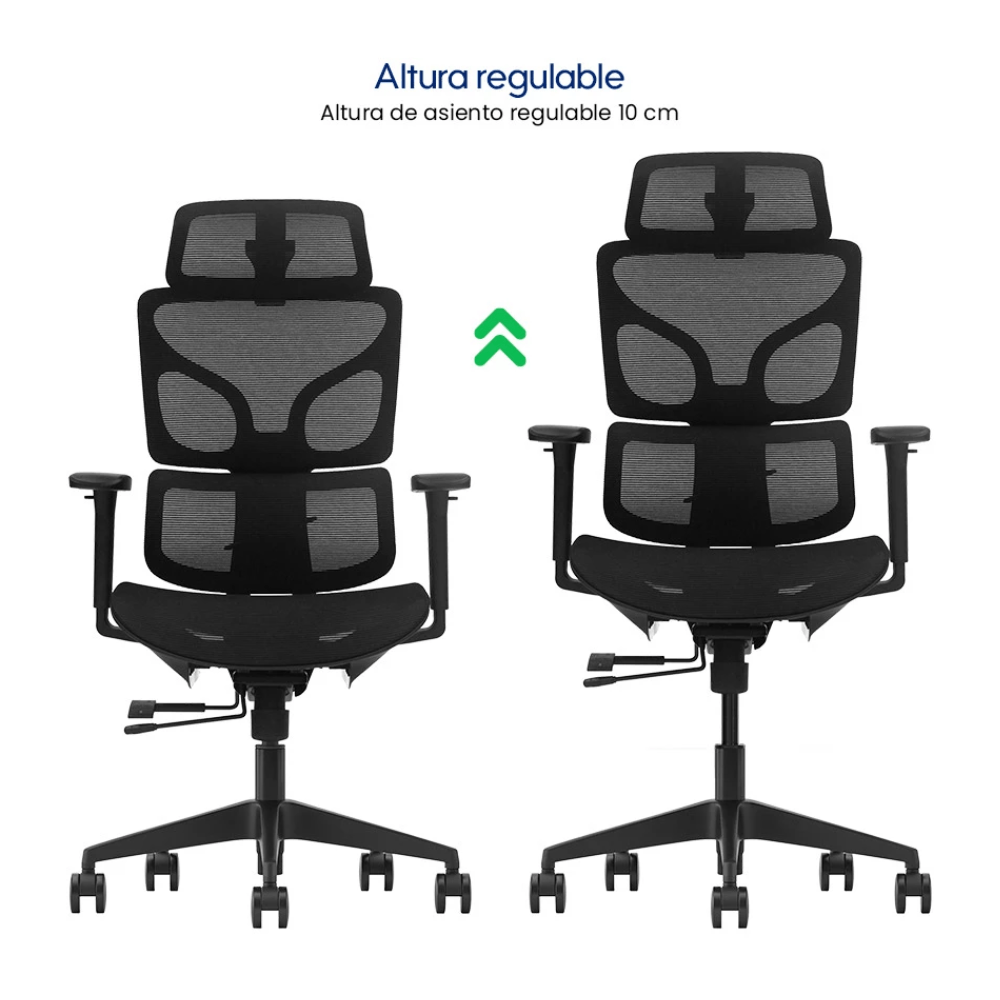 Imagen 2 del producto Silla Evox Ultimate C17, carga máx. 150 kg, estructura de poliamida, poliéster e hierro, reclinable, negro