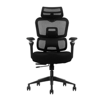 Silla Evox Ultimate C19, carga máx. 150 kg, estructura de poliamida, poliéster, hierro y polimadera, reclinable, negro