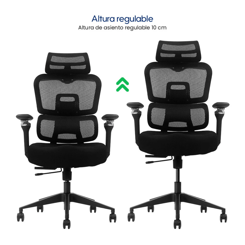 Imagen 2 del producto Silla Evox Ultimate C19, carga máx. 150 kg, estructura de poliamida, poliéster, hierro y polimadera, reclinable, negro