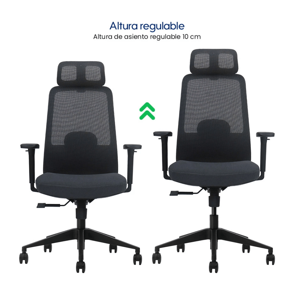 Imagen 2 del producto Silla Evox Ultimate C21, carga máx. 150 kg, estructura de poliamida, poliéster, hierro y polimadera, reclinable, negro