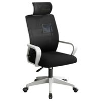 Silla Cadi ergonómica, carga máxima 110 kg, estructura de acero, no reclinable, blanco