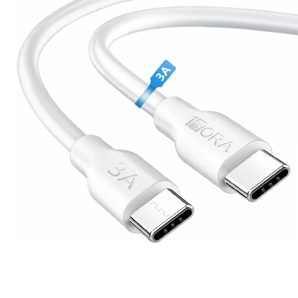 Imagen 2 del producto Cable 1Hora USB Tipo-C a USB Tipo-C, 1 m, 60 W, blanco