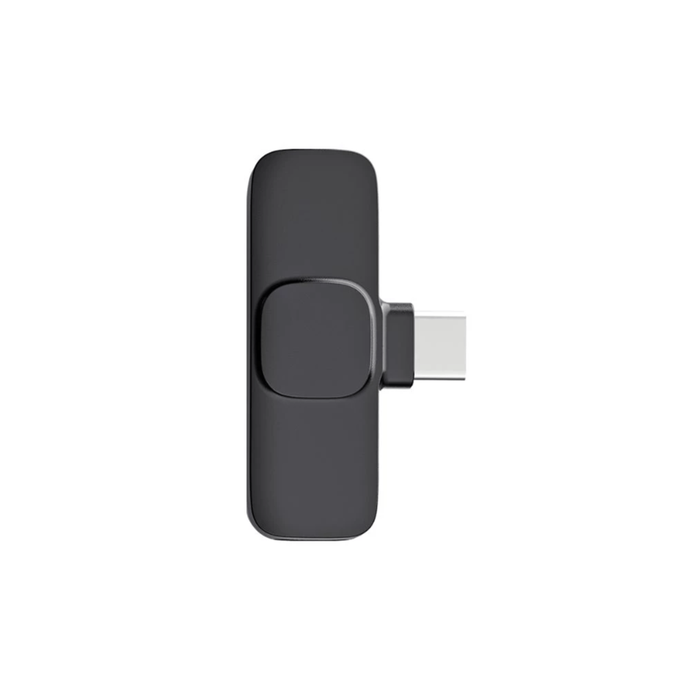 Imagen 2 del producto Micrófono de solapa inalámbrico Maxtron MXM1681-02, receptor USB Tipo-C, batería Li-Po recargable, compacto, negro
