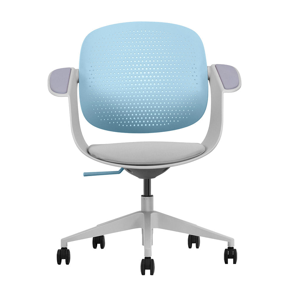 Imagen 2 del producto Silla Evox Ultimate F2G, carga máxima 150 kg, con almohadillas de PU, estructura de poliamida y metal, reclinable, turquesa