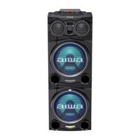 Parlante de torre Bluetooth Aiwa AWPOC10, 250 W RMS, Bluetooth 4.2, iluminación, negro