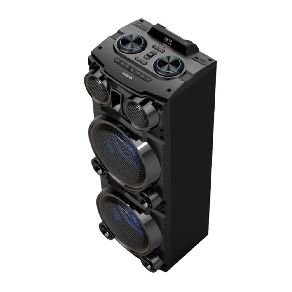 Imagen 2 del producto Parlante de torre Bluetooth Aiwa AWPOC10, 250 W RMS, Bluetooth 4.2, iluminación, negro