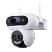 Cámara de seguridad EZVIZ H90F Triple, exterior, resolución 3K, Wi-Fi 6, visión nocturna a color, rotación 360°, blanco