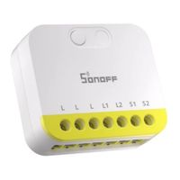 Interruptor inteligente Zigbee Sonoff MINI DUO-L, control por app, voz y automatizaciones, 2 canales, blanco